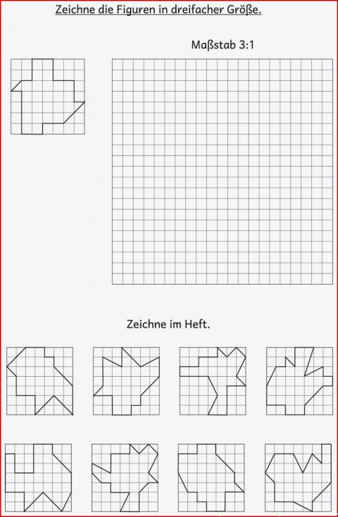 Vergr Ern Und Verkleinern Von Figuren Grundschule Arbeitsbl Tter