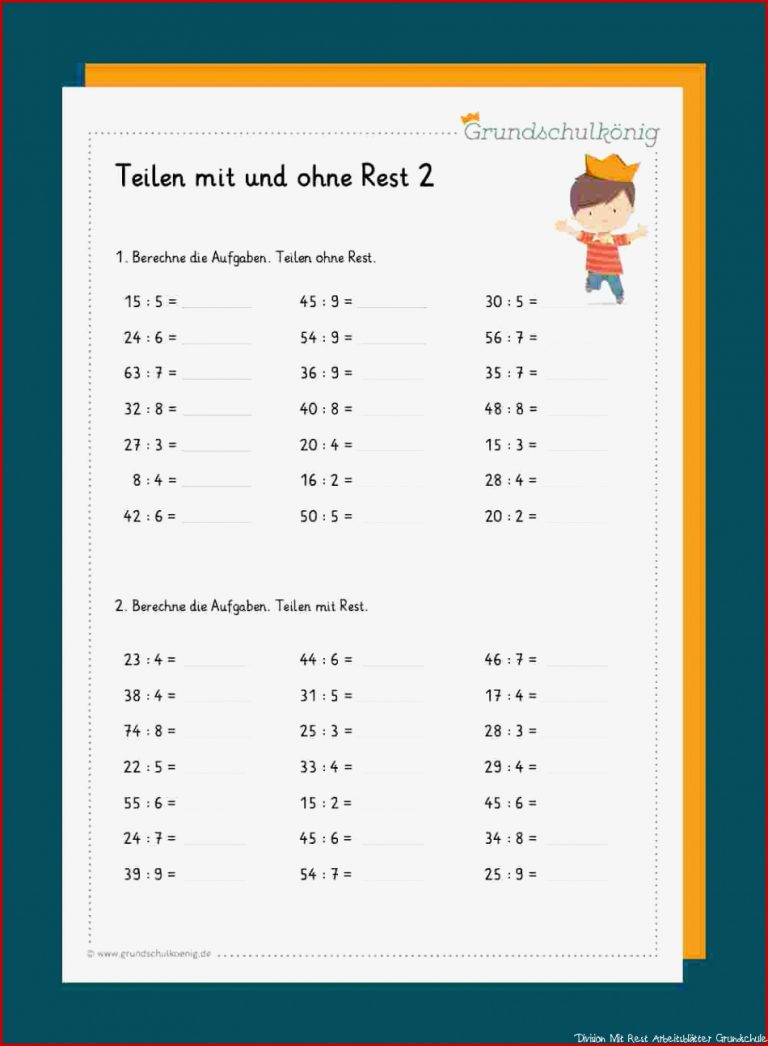 1X1 Divi ren Arbeitsblatt Division In Der Grundschule