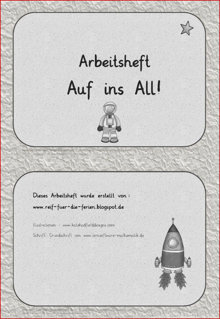 Abs Auf Ins All Grundschrift