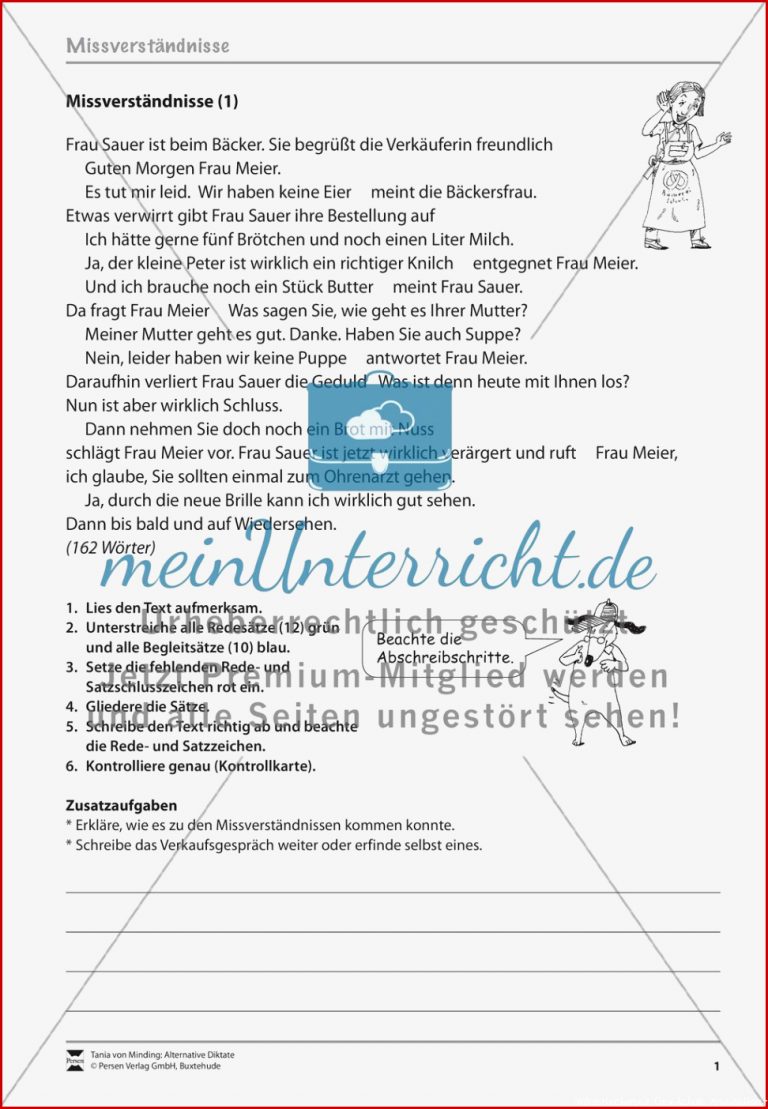 Abschrift und Wörterbucharbeit 