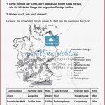 Arbeit Mit atlanten Landschaftsformen Flüsse Und Gebirge