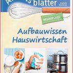 ArbeitsblÃ¤tter Aufbauwissen Hauswirtschaft Buch Versandkostenfrei