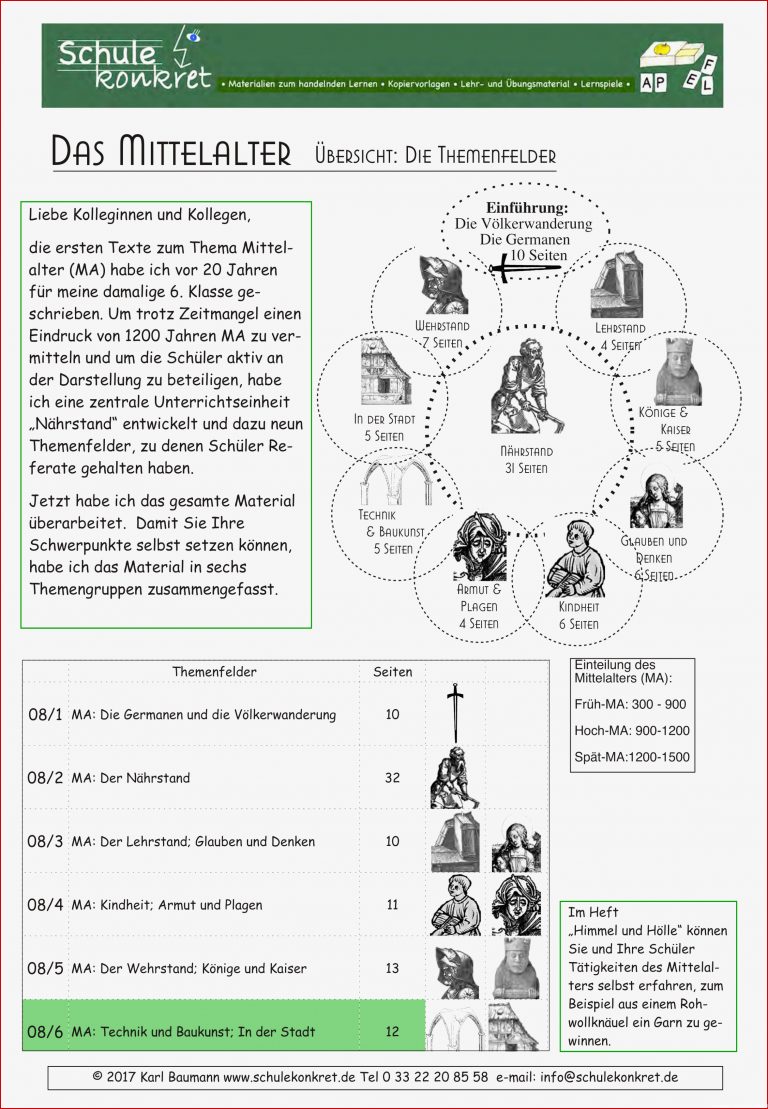 Arbeitsblätter geschichte klasse 6 mittelalter Arbeitsbl舩