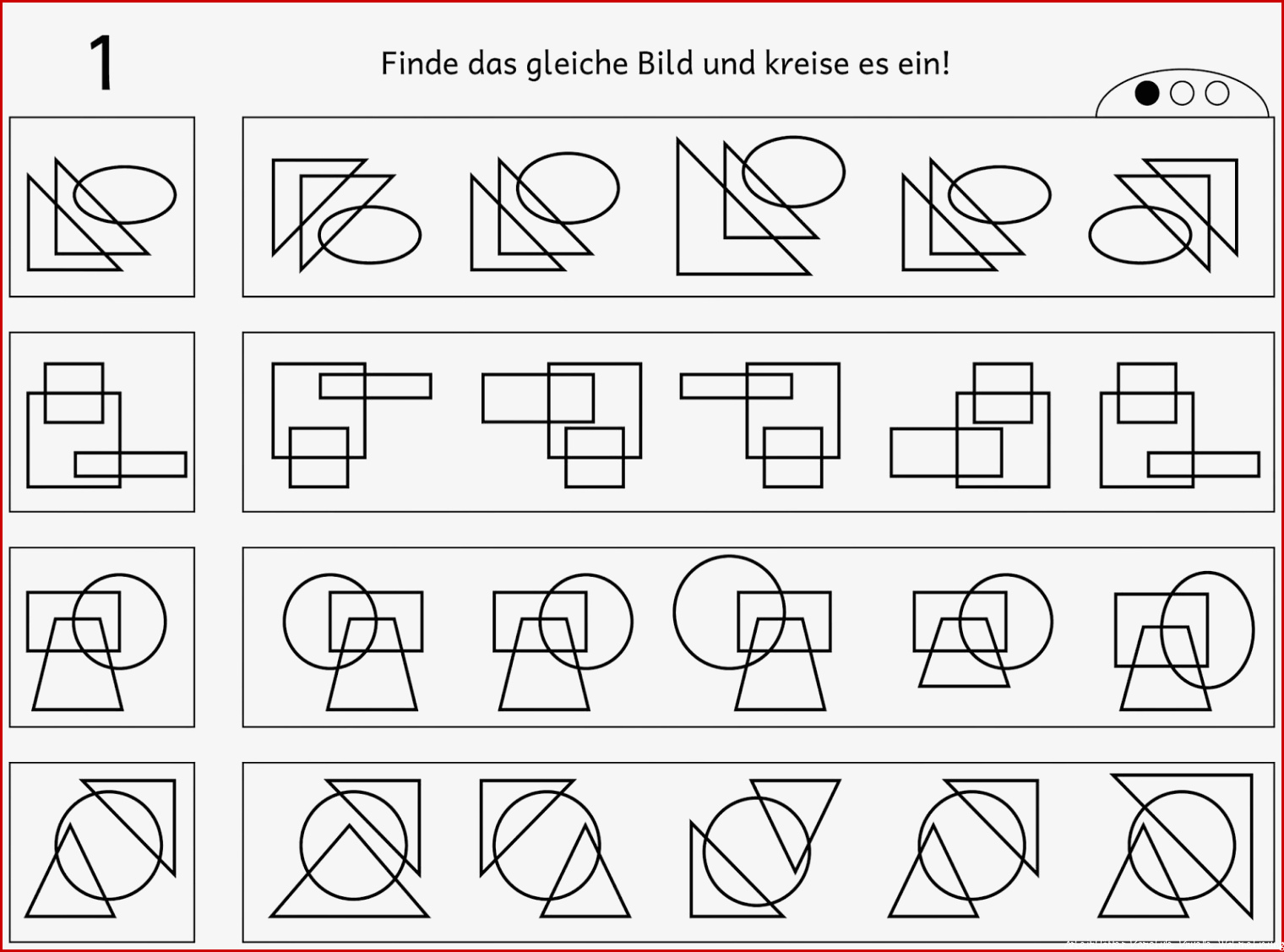 Arbeitsblätter Visuelle Wahrnehmung Erwachsene Worksheets   Kostenlose