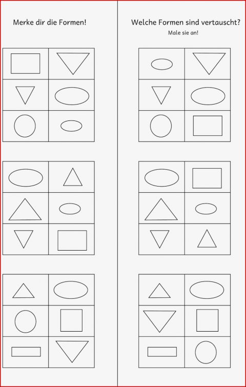 Arbeitsblätter Zum formen Tauschen