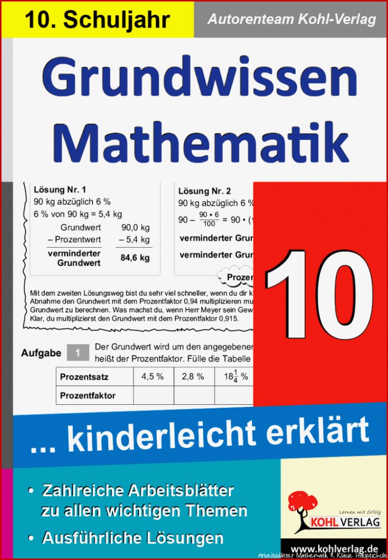 Arbeitsblätter zur Übung und Festigung mathematischer Grundlagen ...