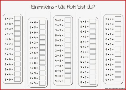 Arbeitsblatt 1 Mal 1 Ideen Arbeitsblätter