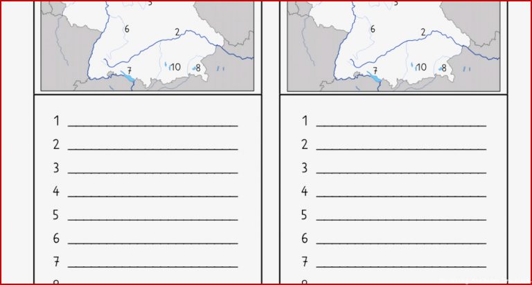 Arbeitsblatt Deutsche Flüsse Ideen Arbeitsblätter