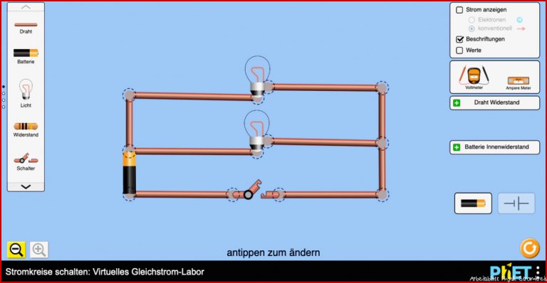 Arbeitsblatt Elektrische Schaltungen Naturwissenschaft