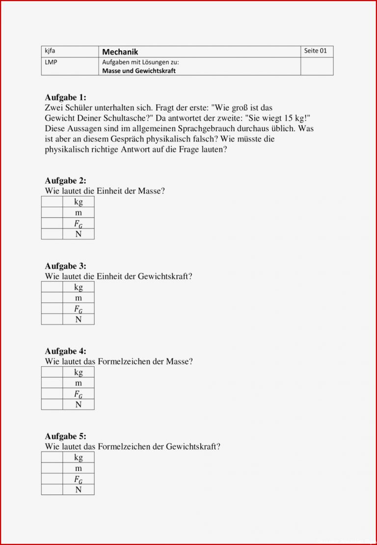 Arbeitsblatt K Per Und Stoffe Physik Mark Clifford Schule