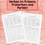 Arbeitsblatt Zeitformen Präsens Präteritum Perfekt