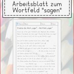 Arbeitsblatt Zum Wortfeld