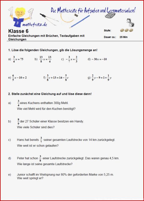 Bruchrechnen Ã Bungen Klasse 6 Bruchrechnung Mit Mathefritz Ã¼ben ...