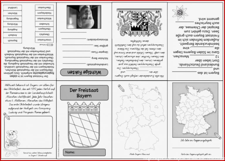 Bundesland Bayern Buchstaben Lernen Geschichte Schule