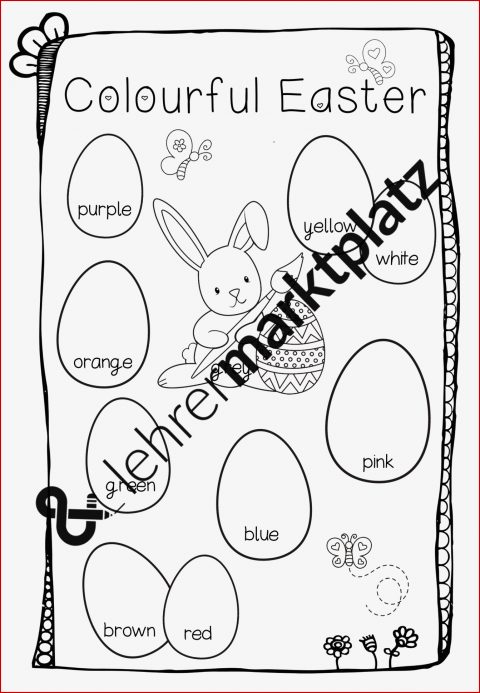 Colourful Easter Bunte Ostereier Farben Homeschooling