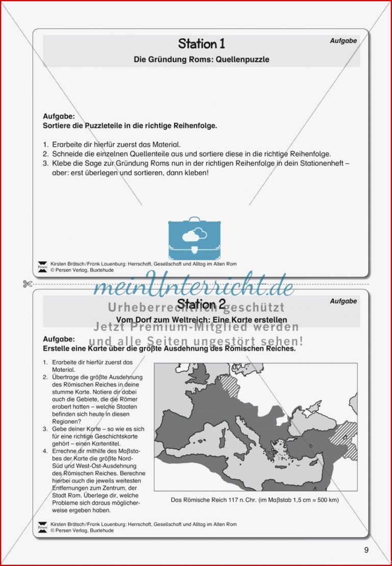 Das alte Rom Stationenlernen meinUnterricht