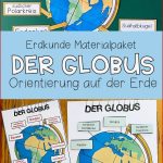 Der Globus orientierung Auf Der Erde Materialpaket