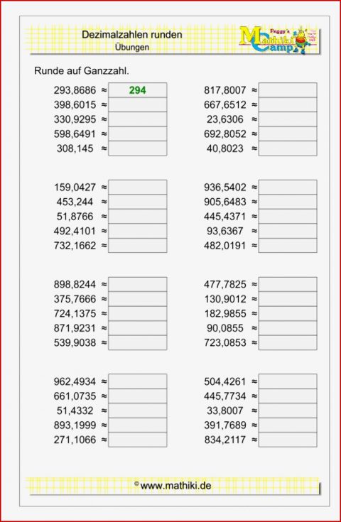 Dezimalzahlen Runden Arbeitsblatt
 Dezimalzahlen Runden Ii Klasse 5 6 Mathiki In 2020 Kostenlose