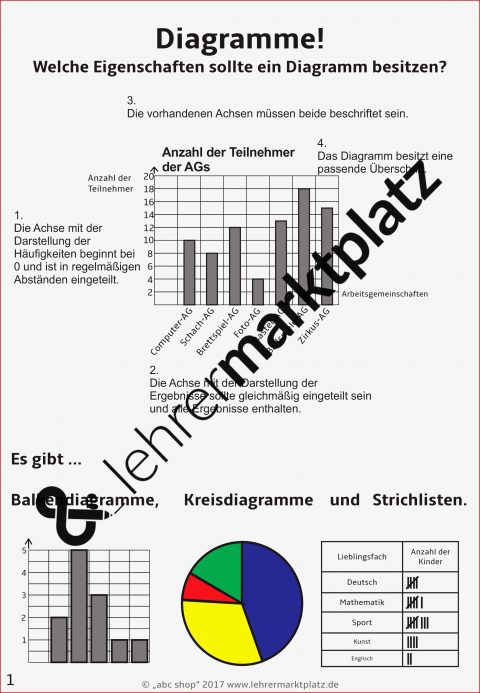 Diagramme In Der Grundschule 44 Aufgaben Und