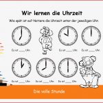 Die Uhr Lernen Uhrzeit Lernen Arbeitsblatt Klasse 2