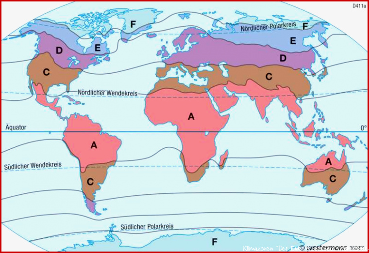 Diercke Weltatlas Kartenansicht Erde Thermische