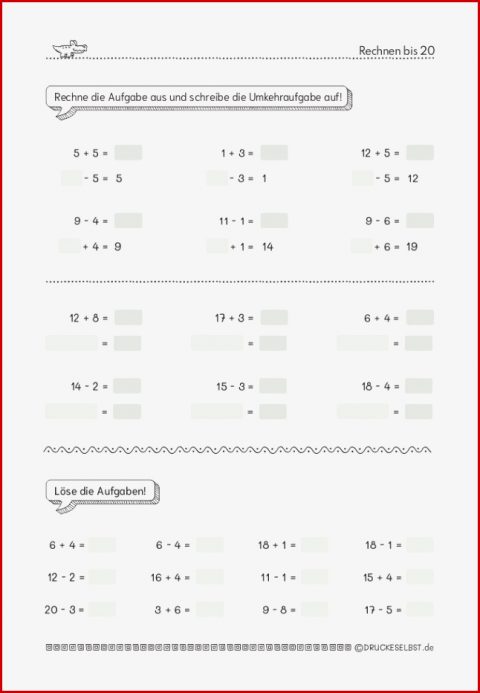 Drucke Selbst Kostenlose Arbeitsblätter Rechnen Im