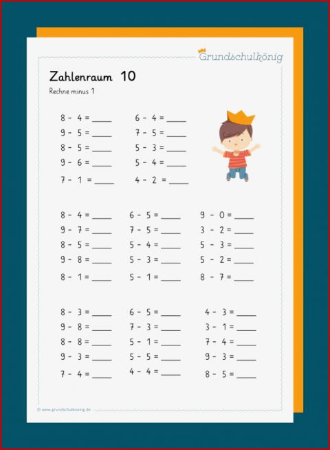 Eine Aufgaben Zur Subtraktion Im Zahlenraum 10 Für Mathe