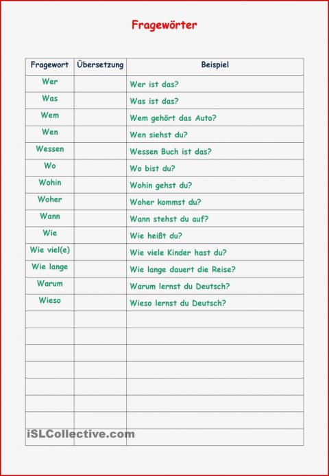 Englisch 5 Klasse Fragen Mit Fragewörtern Arbeitsblätter