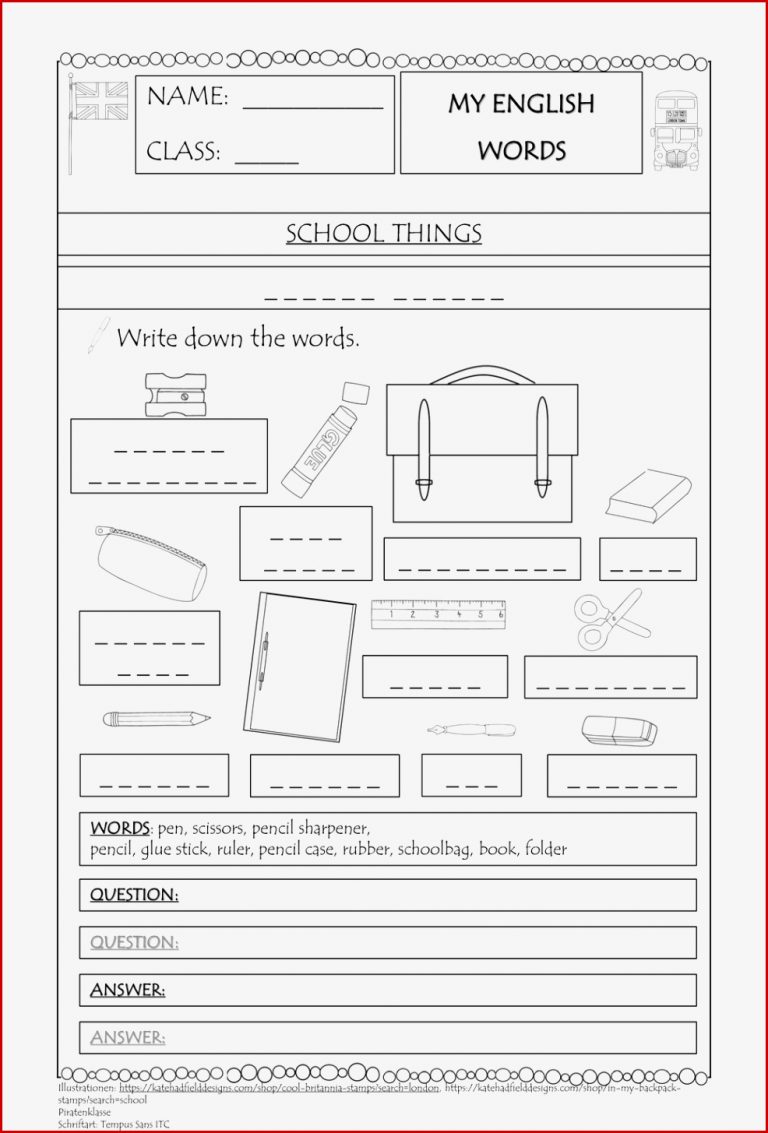 Englisch schoolthings Wörterbuch – Unterrichtsmaterial