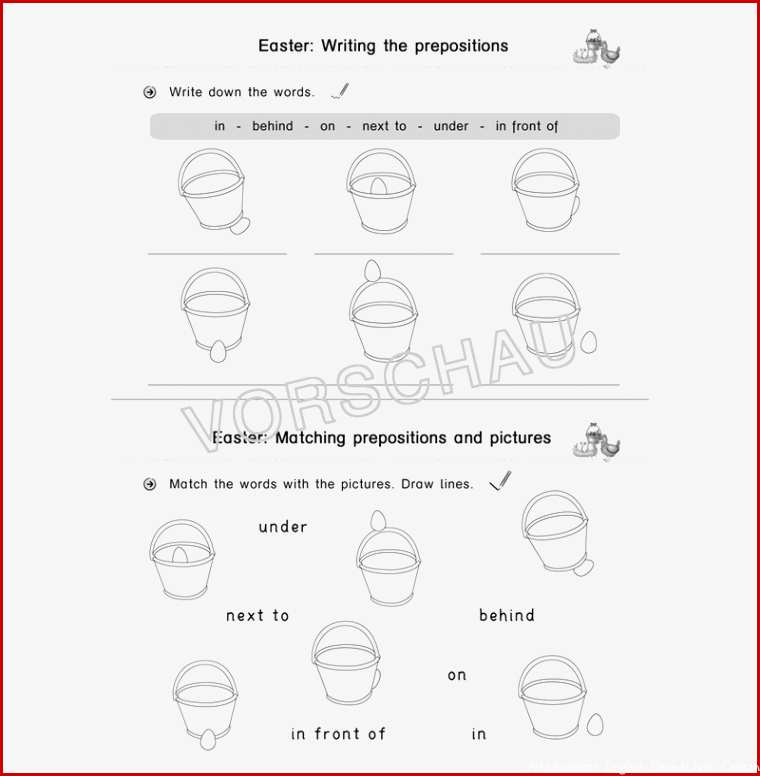 Englischmaterialien Easter Ostern