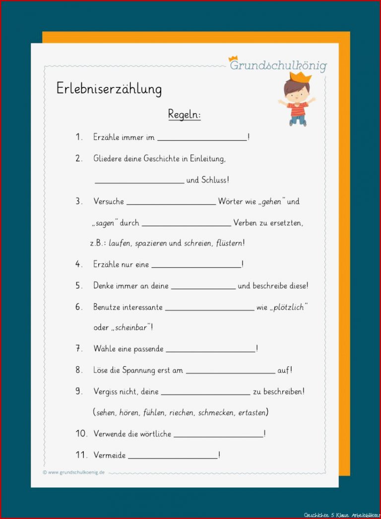 Erlebniserzählung - 4. Klasse