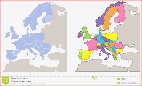 Europakarte Umrisse Länder