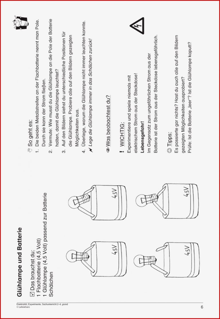 Experimente · Arbeitsblätter · Grundschule · Lehrerbüro