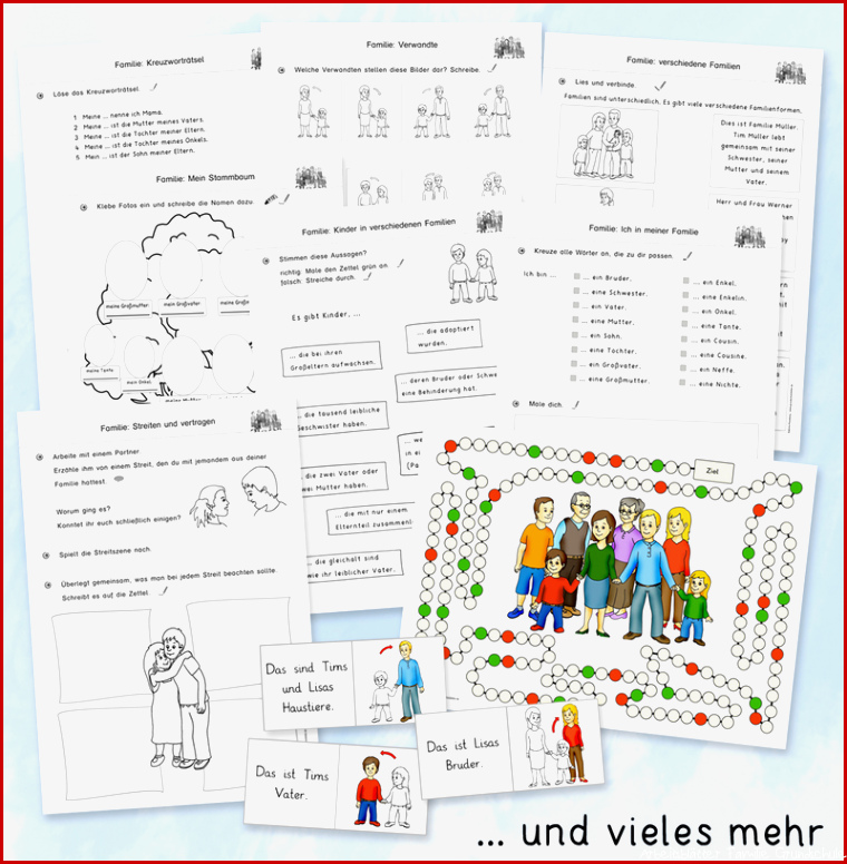 5 Tolle Arbeitsblätter Familie Grundschule Sie Müssen Es Heute ...