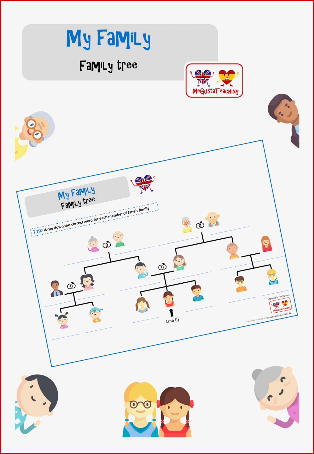 Family Tree Englisch Family Arbeitsblätter Stammbaum