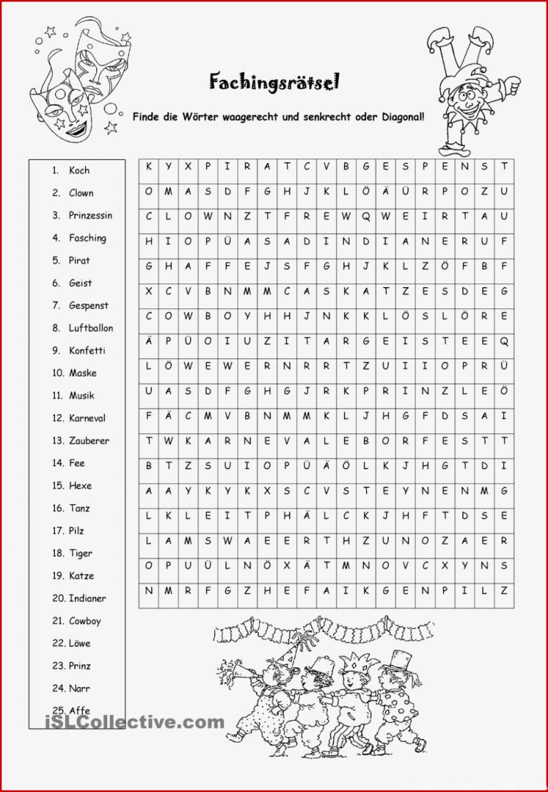 Fasching Rätsel