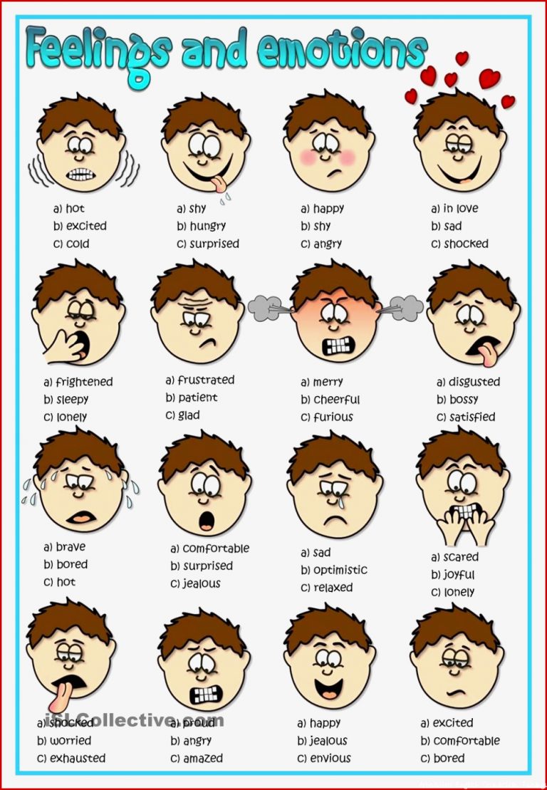 Feelings Englisch Grundschule Arbeitsblätter Gefühle