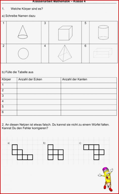 Geometrie Klasse 5 Arbeitsblätter Worksheets