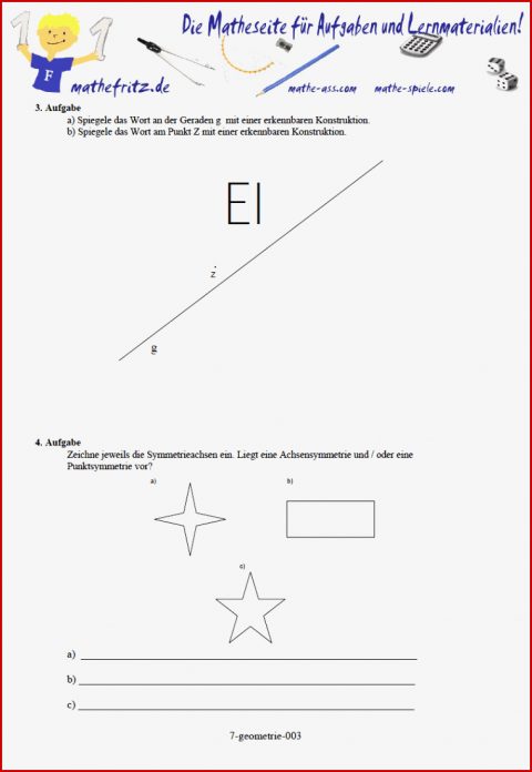 Geometrie Klasse 7 Arbeitsblatt Von Mathefritz