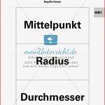 Geometrie Radius Durchmesser Mittelpunkt Grundlagen