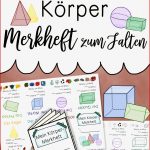 Geometrische Körper Merkheft Zum Falten – Körper Zuordnen