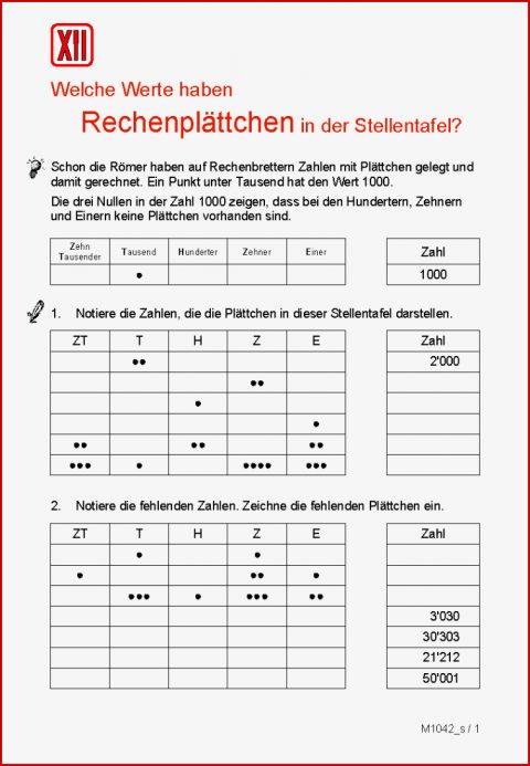 Große Zahlen Lesen Und Schreiben Arbeitsblätter