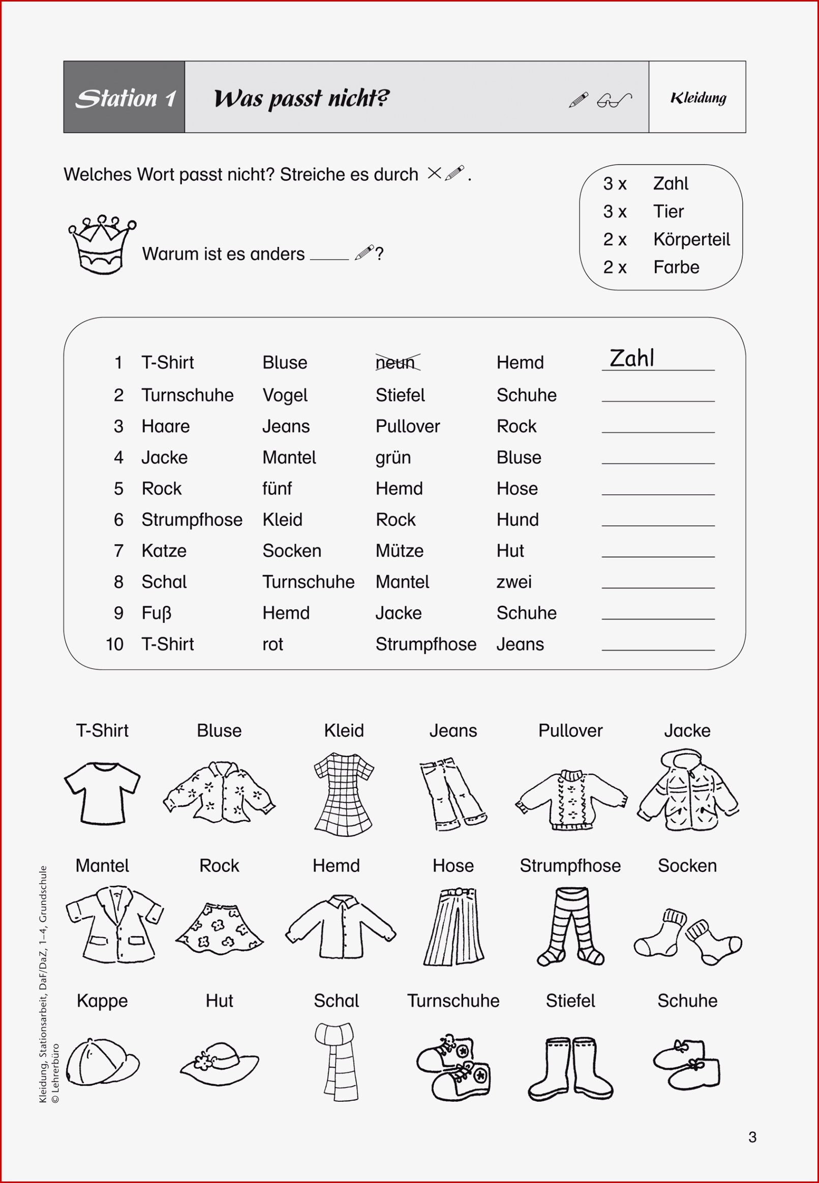 Grundschule Unterrichtsmaterial Daf Daz Wortschatz