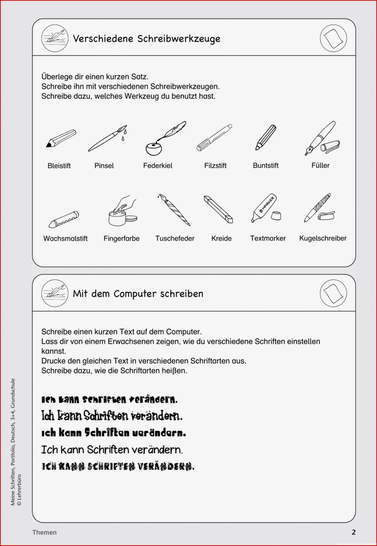 Grundschule Unterrichtsmaterial Deutsch Themenübergreifend