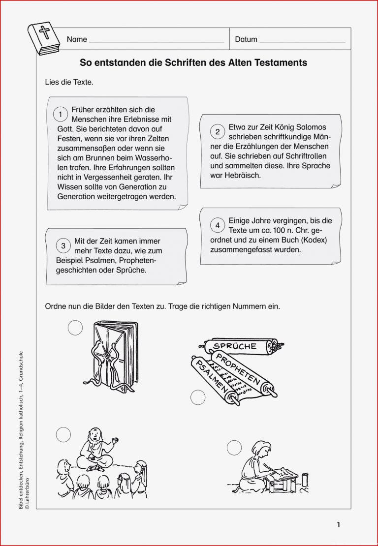 Grundschule Unterrichtsmaterial Religion Bibel