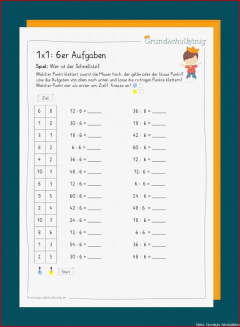 Grundschulkönig Arbeitsblätter
 Grundschulkönig Einmaleins Gemischt Maria Bs Schule Kostenlose