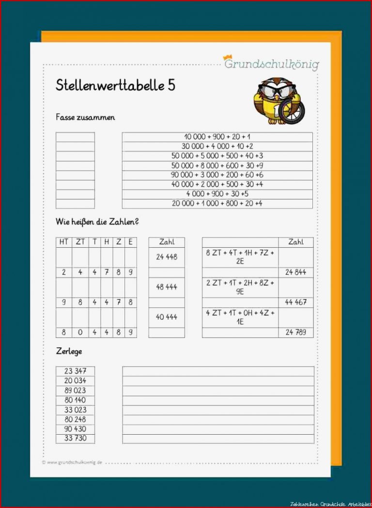 Grundschulkönig Englisch Zahlen Bis 100 Arbeitsblatt