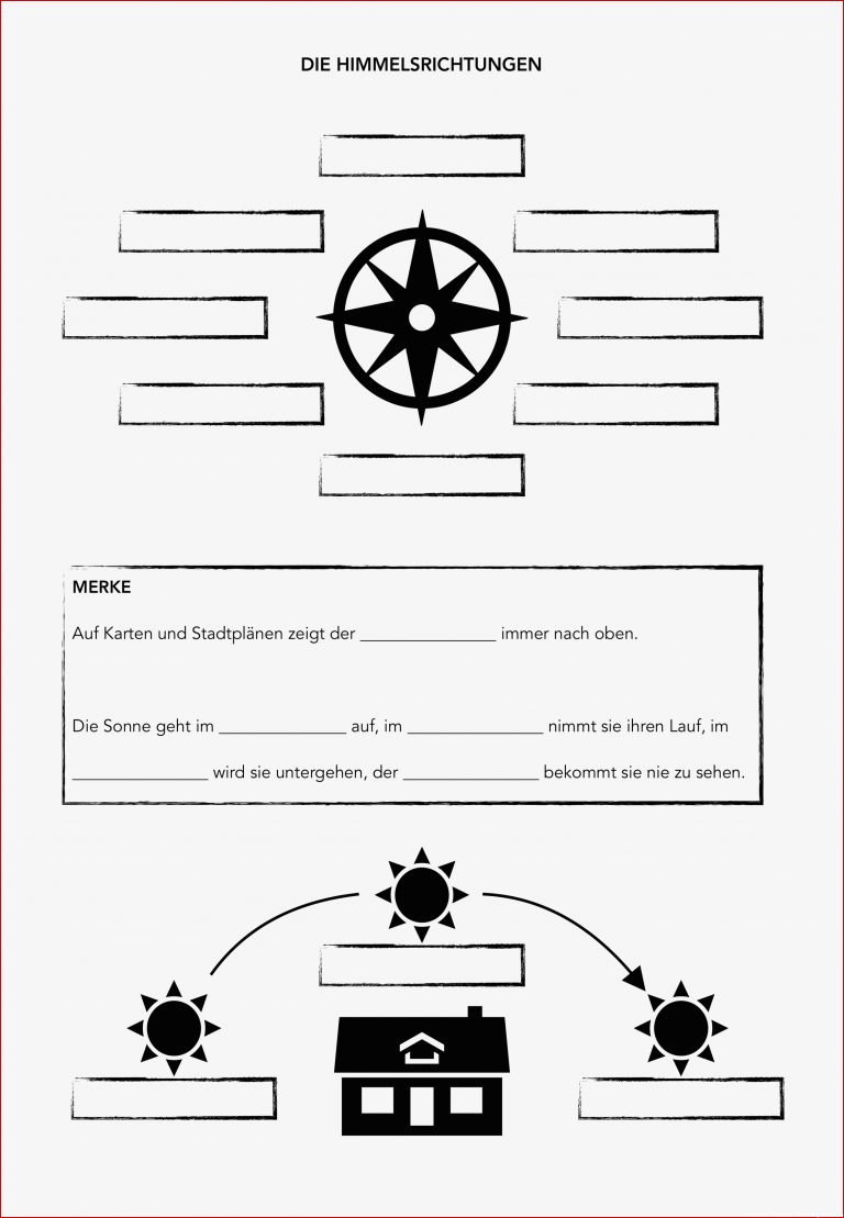 Himmelsrichtungen AB – Unterrichtsmaterial im Fach