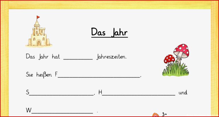 Jahr Lückentext Pdf