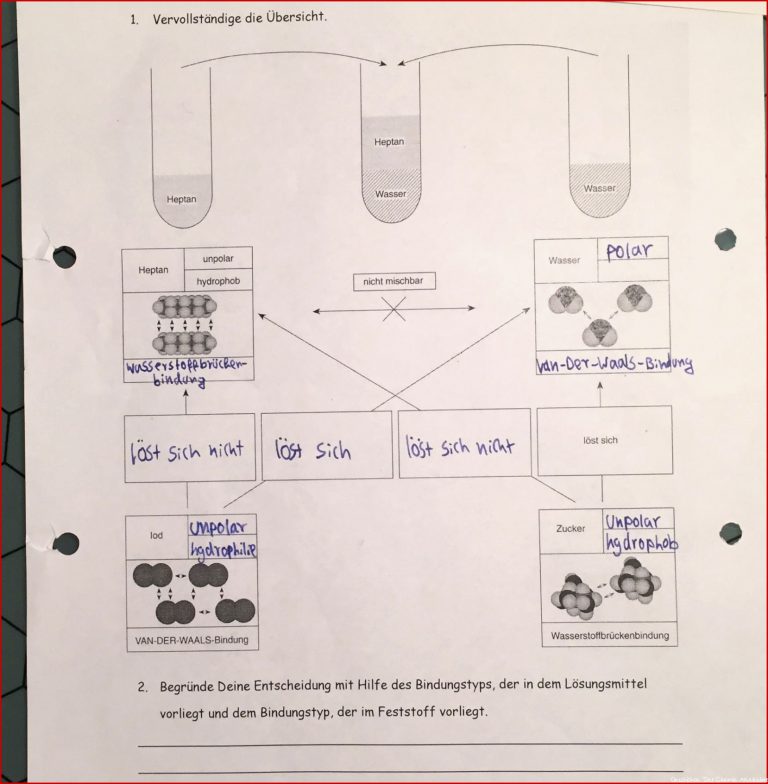 Kann mir bitte jemand bei sem Arbeitsblatt in Chemie